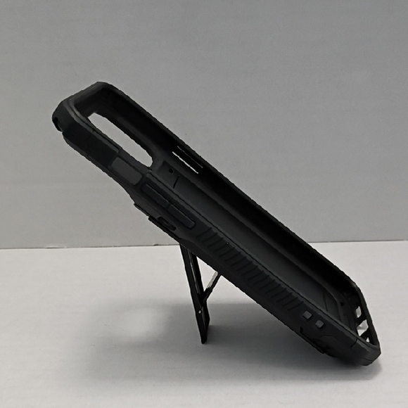 iPhone 13 Pro Max Black & Silver Protective Phone Case W/ Stand & Card Slot - Picture 4 of 5